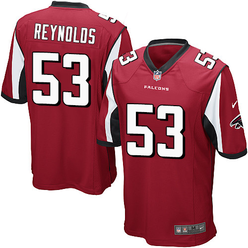 Men's Game LaRoy Reynolds Nike Jersey Red Home - #53 NFL Atlanta Falcons